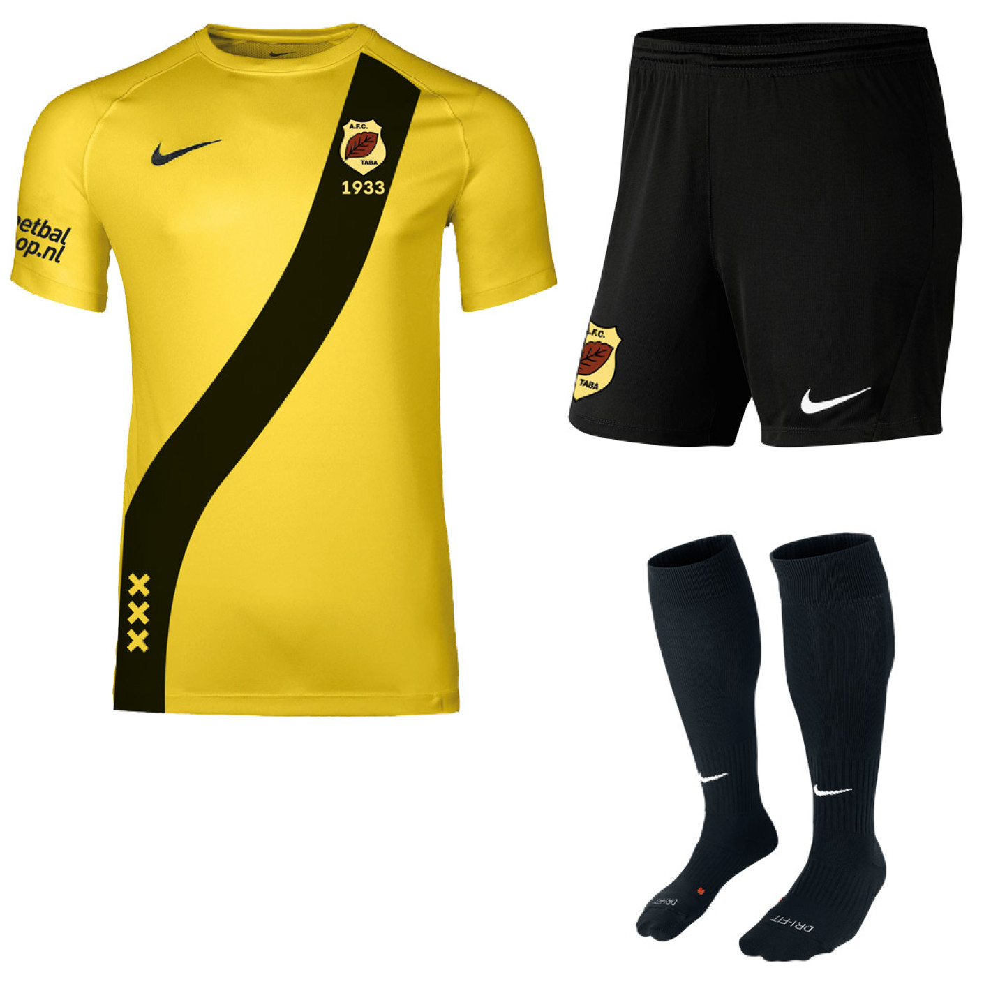 AFC TABA Wedstrijdtenue Dames Geel Zwart