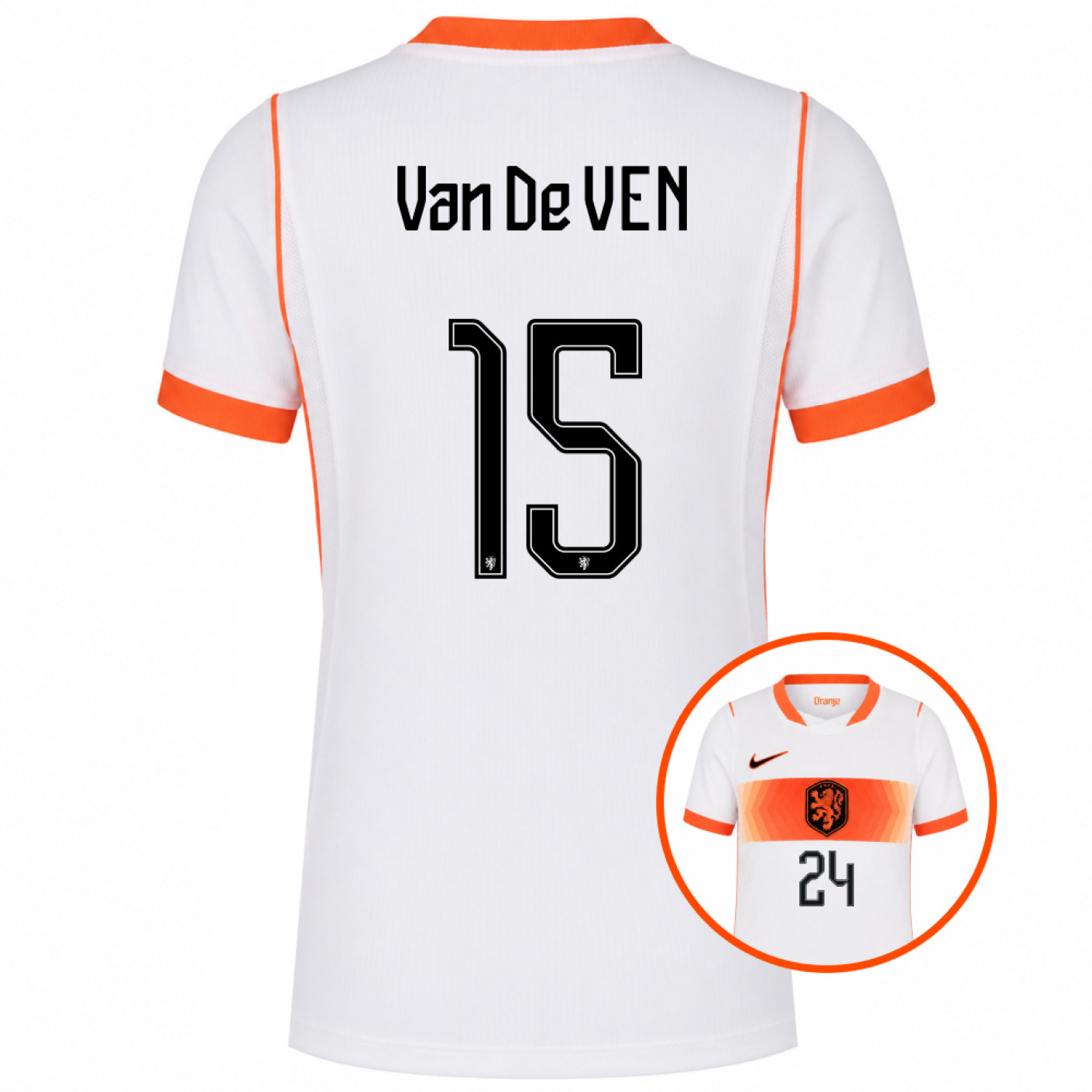 Nike Netherlands Van De Ven 15 Away Shirt 2026-2028 Kids