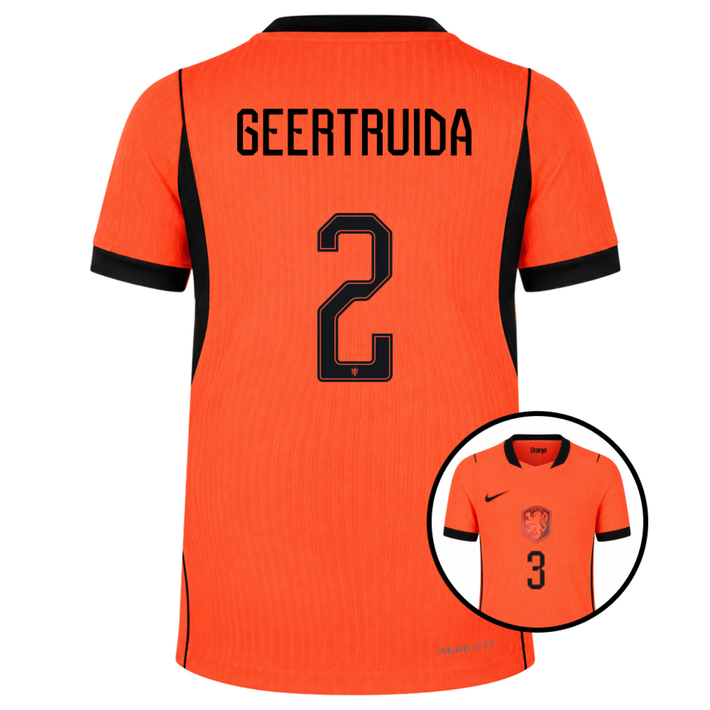 Nike Netherlands Geertruida 2 Authentic Home Shirt 2026-2028 Kids