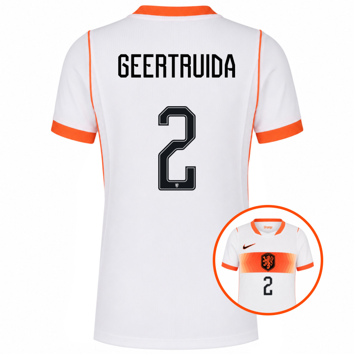 Nike Netherlands Geertruida 2 Away Shirt 2026-2028 Kids