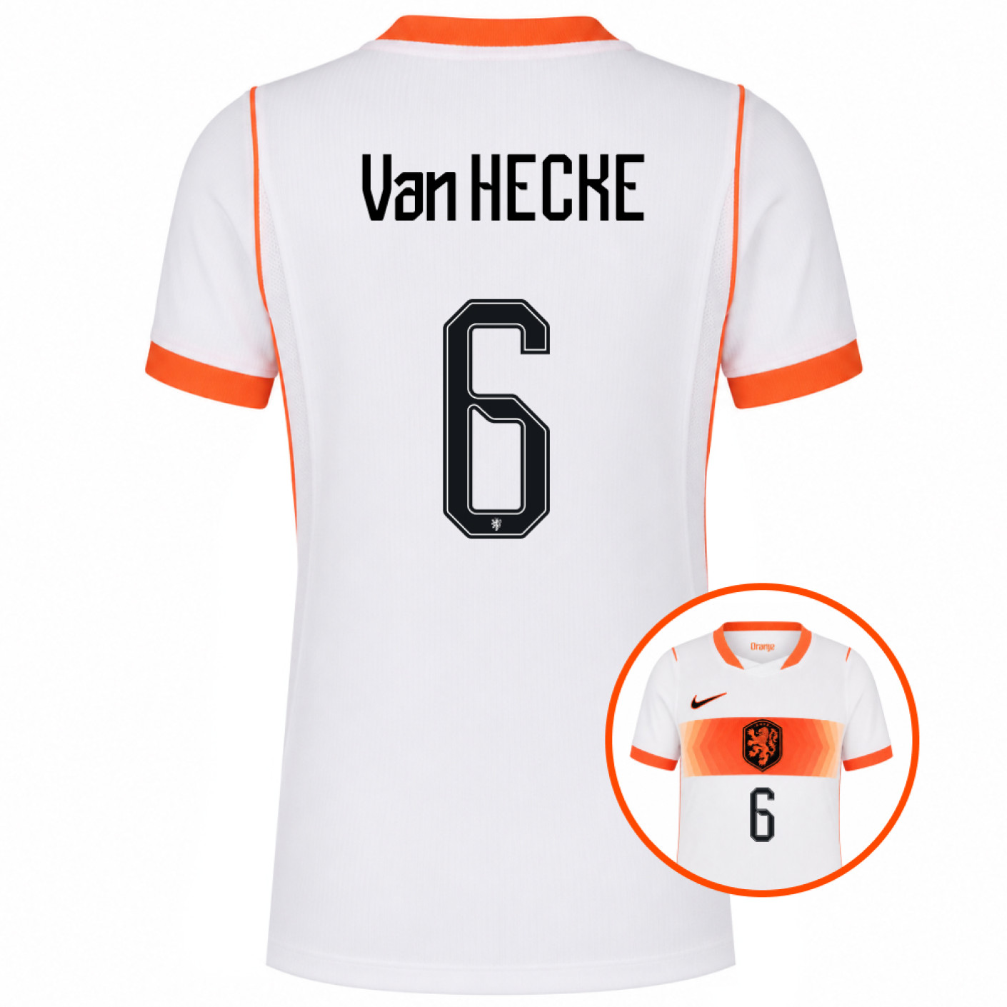 Nike Netherlands Van Hecke 6 Away Shirt 2026-2028 Kids