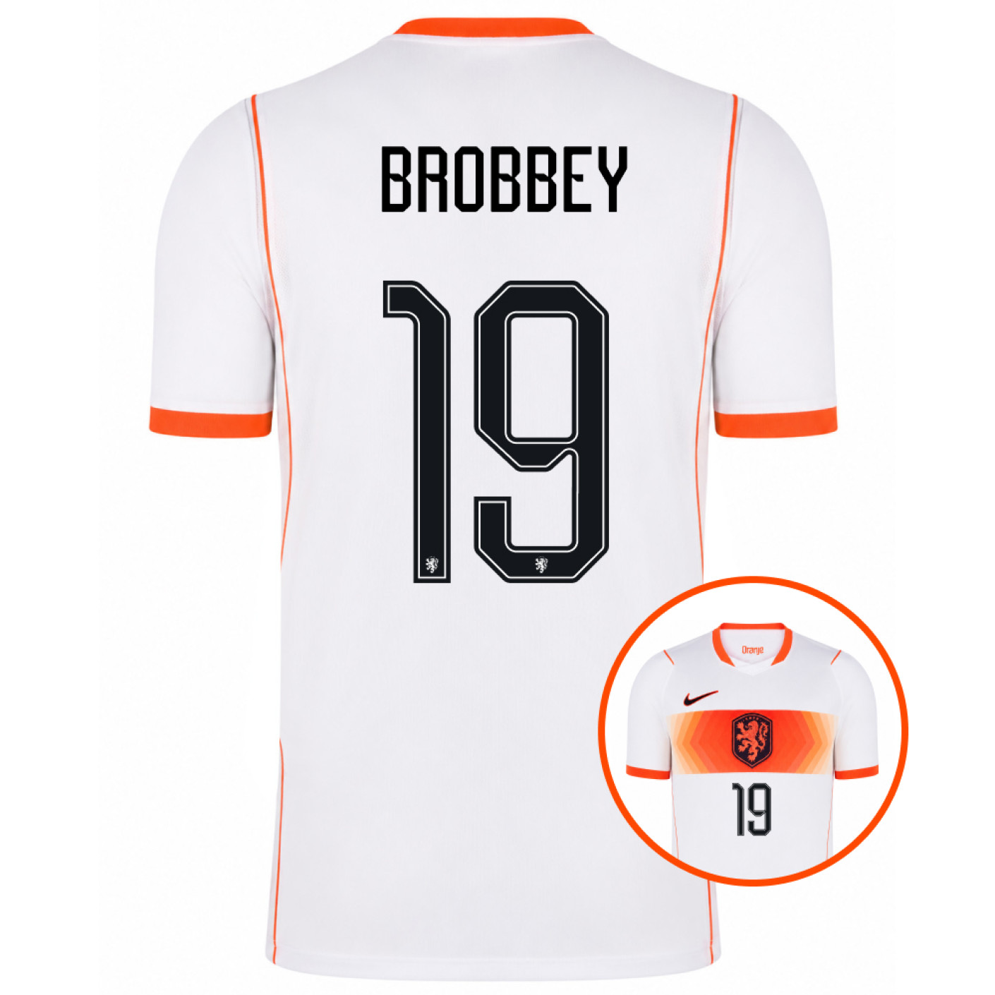 Nike Netherlands Brobbey 19 Away Shirt 2026-2028