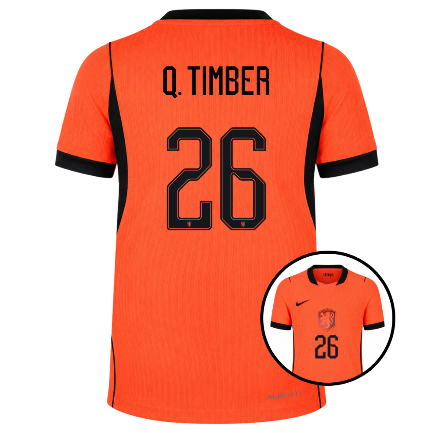 Nike Netherlands Q. Timber 26 Authentic Home Shirt 2026-2028 Kids
