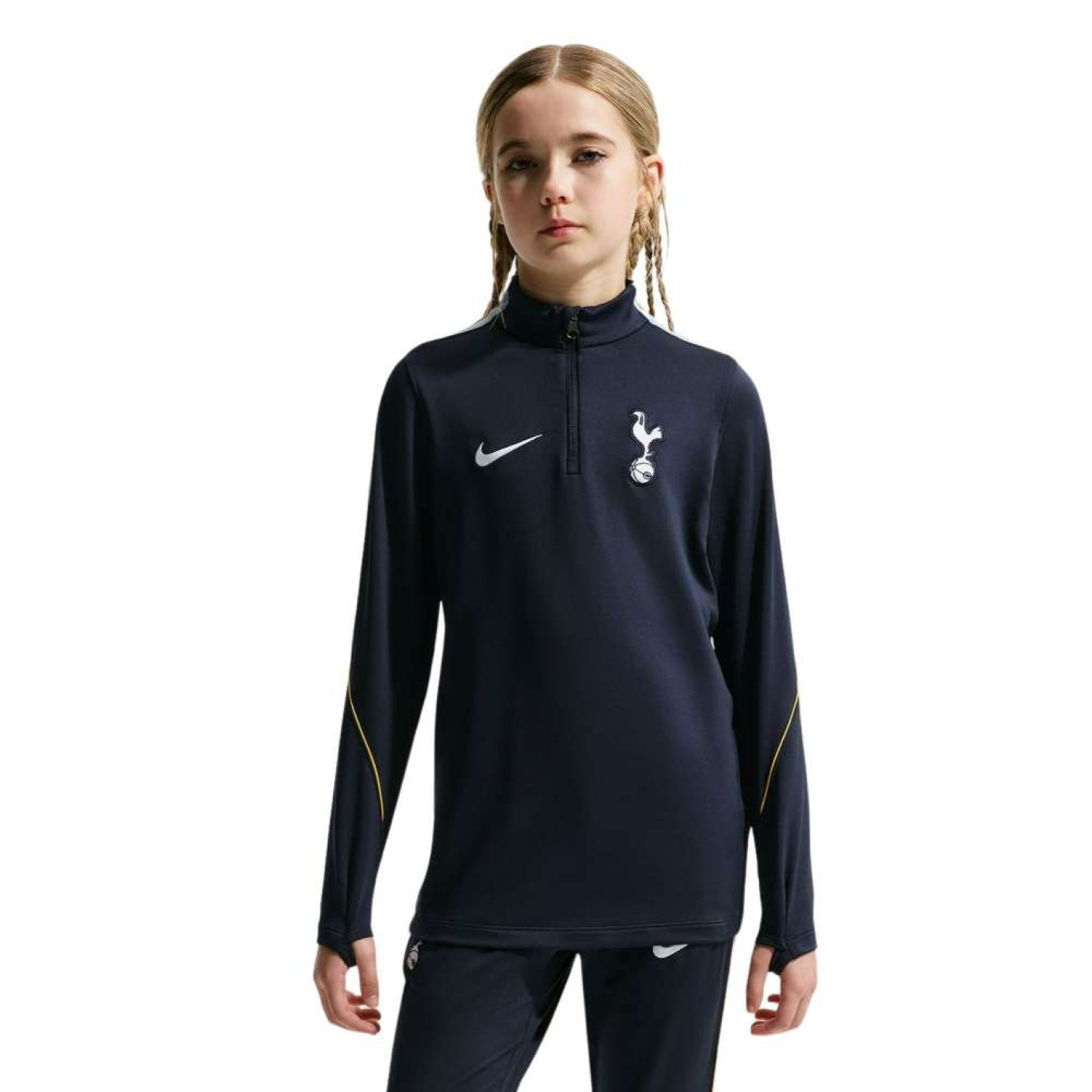 Nike Tottenham Hotspur Strike Training sweater 1/4-Zip 2026-2027 Kids Dark Blue Yellow Light Blue White