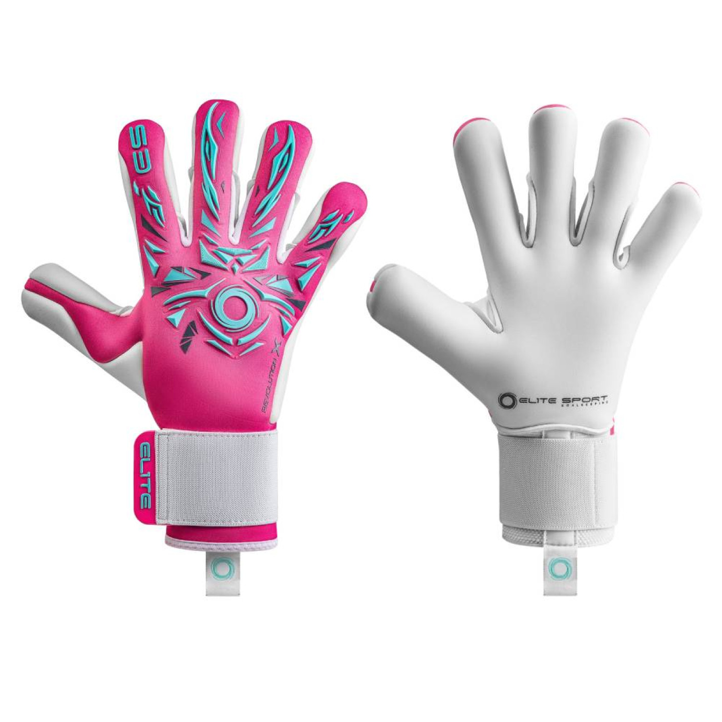 Elite Sport Neo Revolution X BC Keepershandschoenen Felroze Lichtblauw Wit