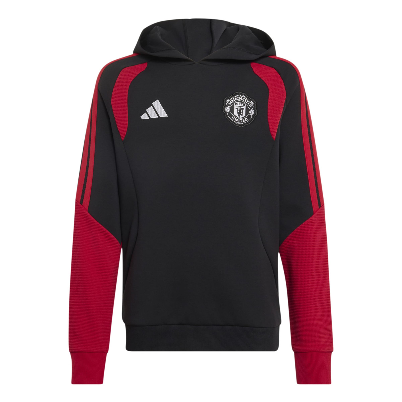 adidas Manchester United Hoodie 2026-2027 Kids Zwart Rood Wit