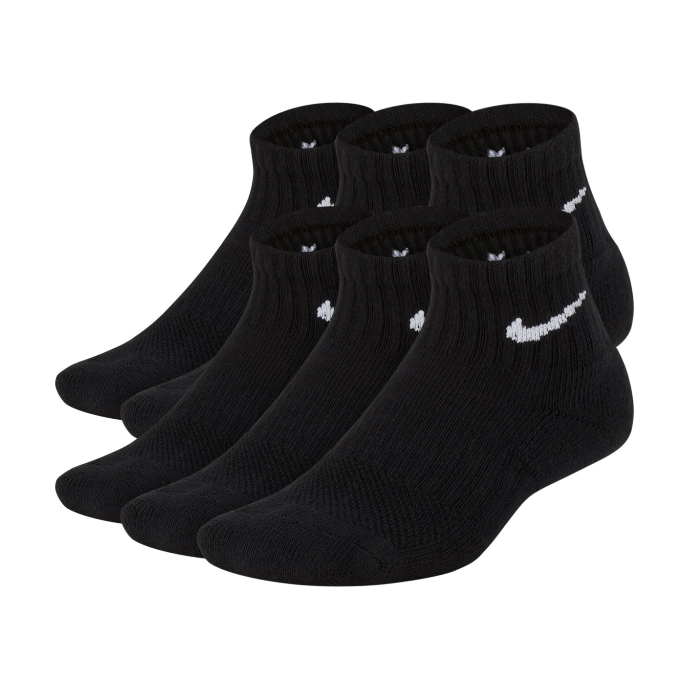 Nike Everyday Socks Mid-Calf 6-Pack Kids Black White