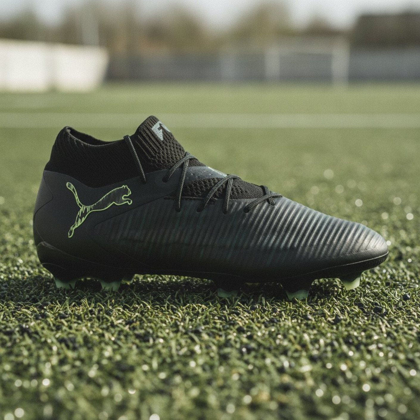 PUMA Future 8 Ultimate Gras Football Boots (FG) Black Dark Green