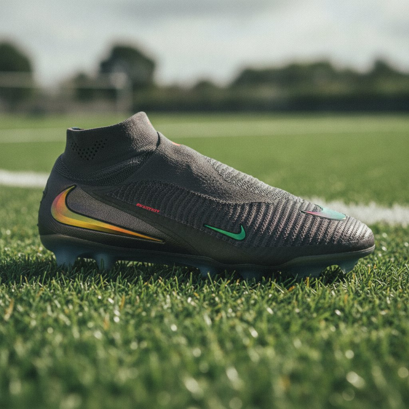 Nike Phantom 6 High LV8 Elite Gras Football Boots (FG) Dark Grey