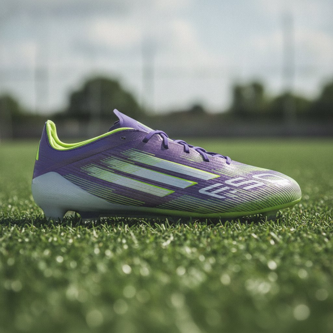 adidas F50 Elite Gras Football Boots (FG) Purple White Neon Yellow