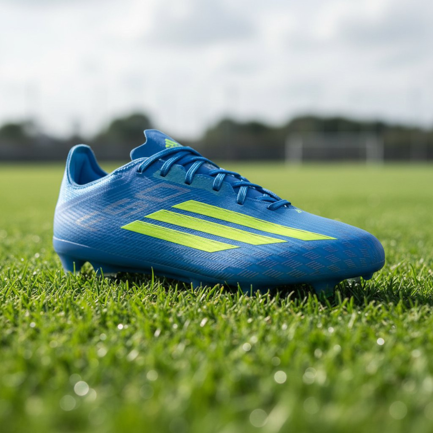 adidas F50 Pro Gras Football Boots (FG) Blue Neon Yellow