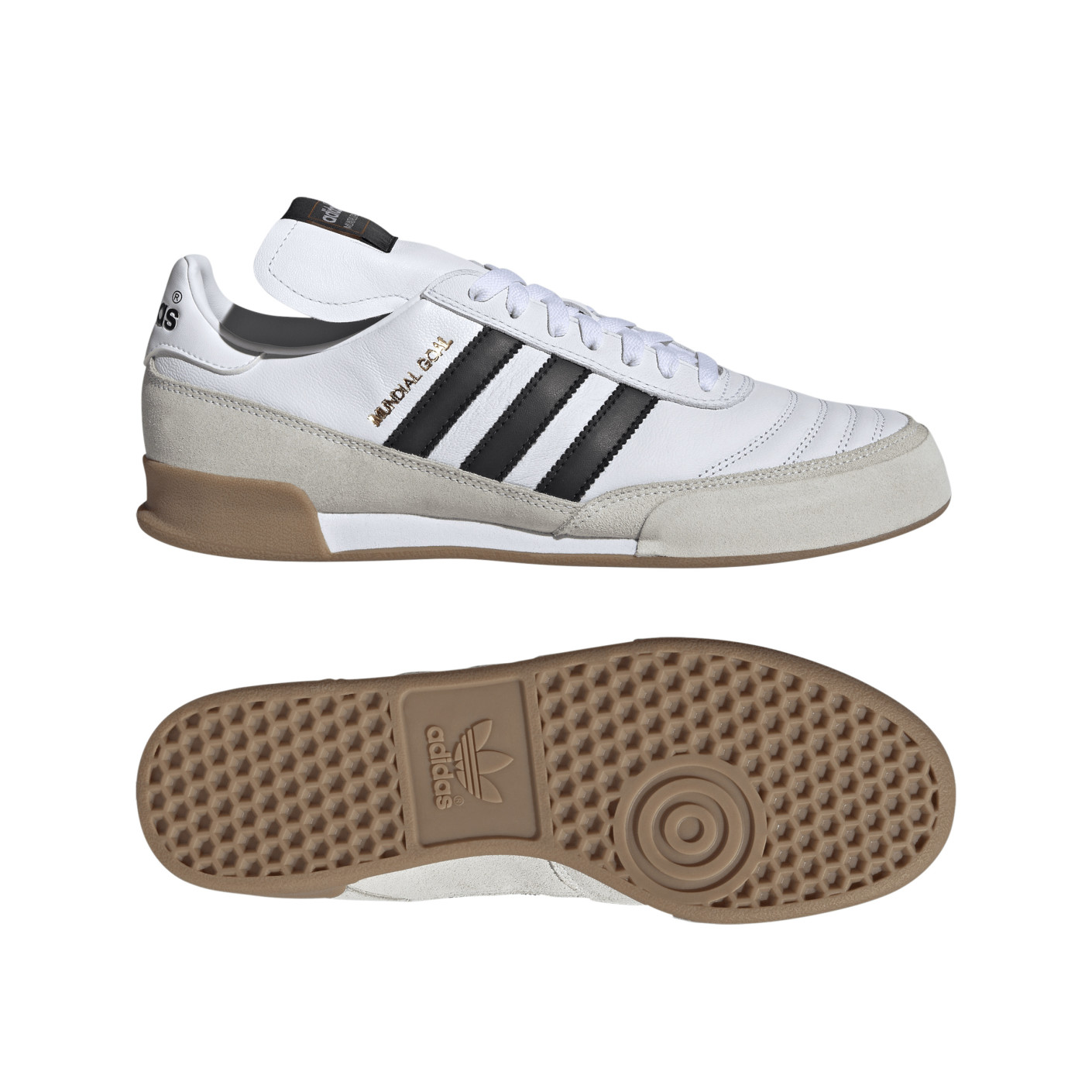 adidas Mundial Goal Zaalvoetbalschoenen (IN) Wit Zwart Goud