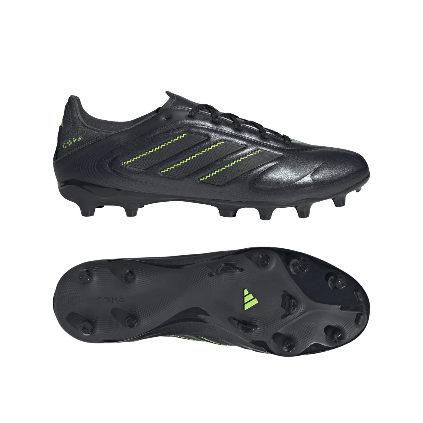 adidas Copa Pure III League Gras / Kunstgras Voetbalschoenen (MG) Zwart Donkergrijs Groen