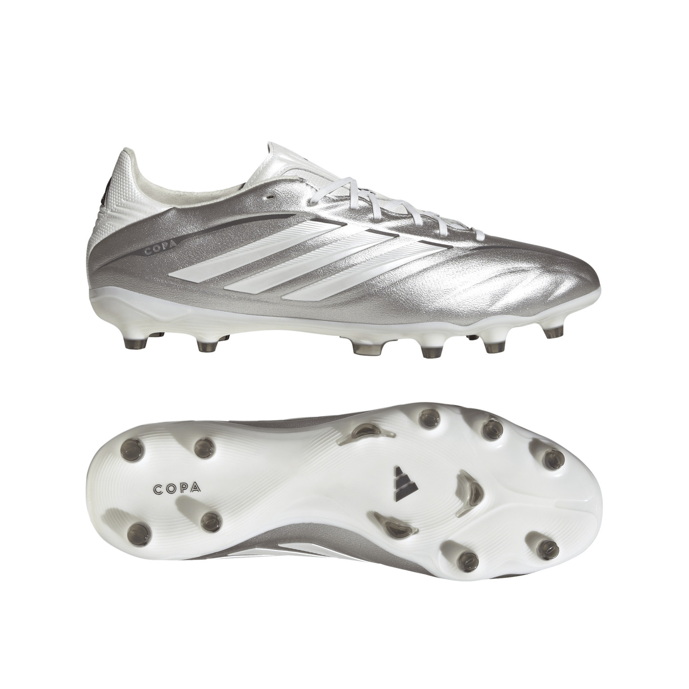 adidas Copa Pure IV Pro Gras Football Boots (FG) Silver White Dark Grey