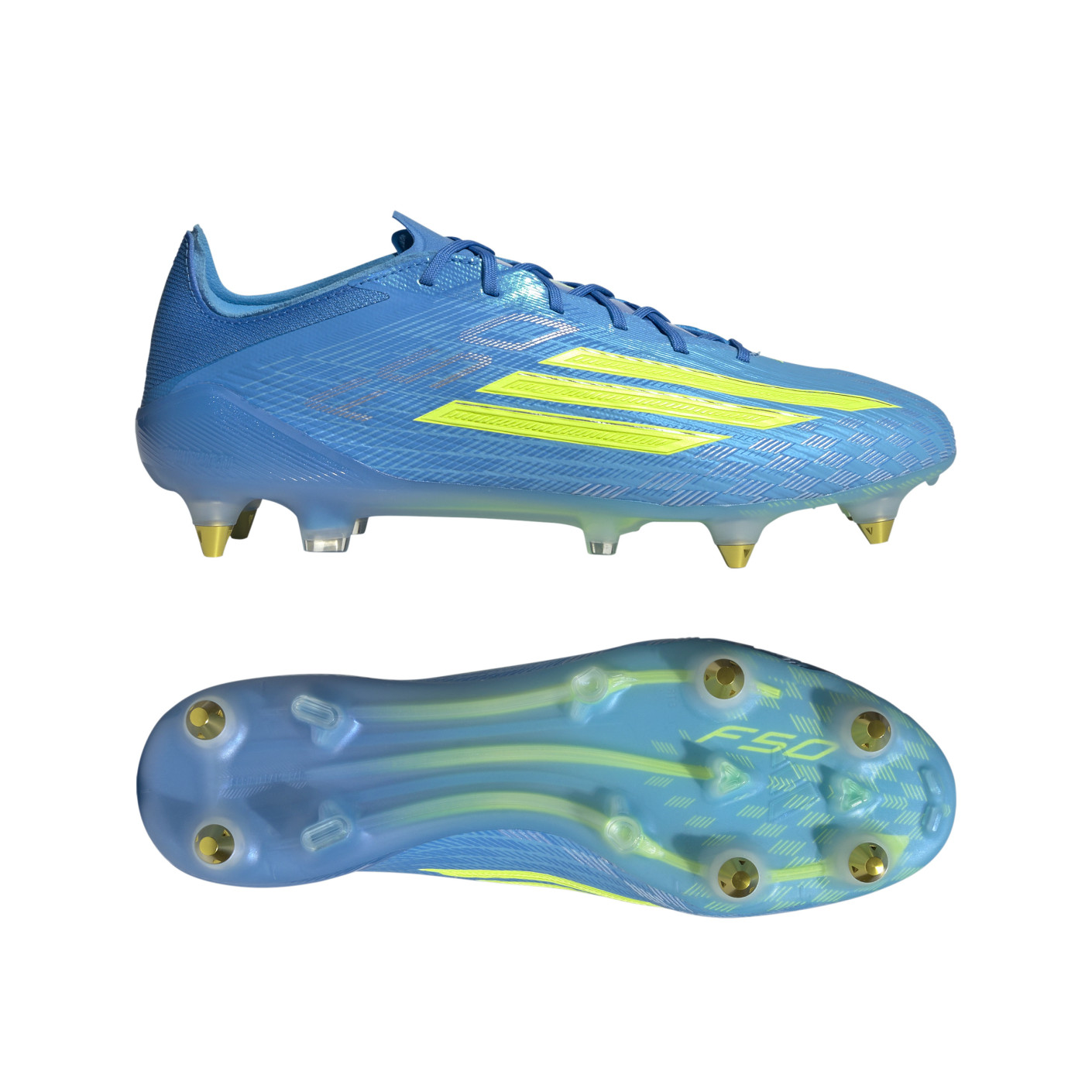 adidas F50 Elite Iron Stud Football Boots (SG) Blue Neon Yellow