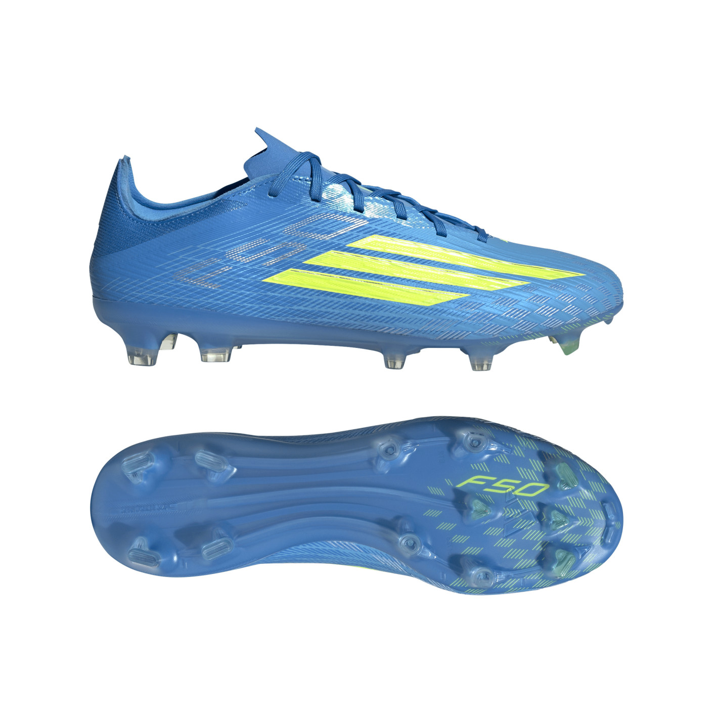 adidas F50 Pro Gras Football Boots (FG) Blue Neon Yellow