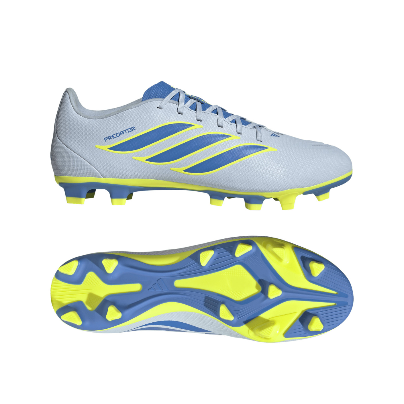 adidas Predator Club Gras / Kunstgras Voetbalschoenen (MG) Lichtblauw Blauw Geel