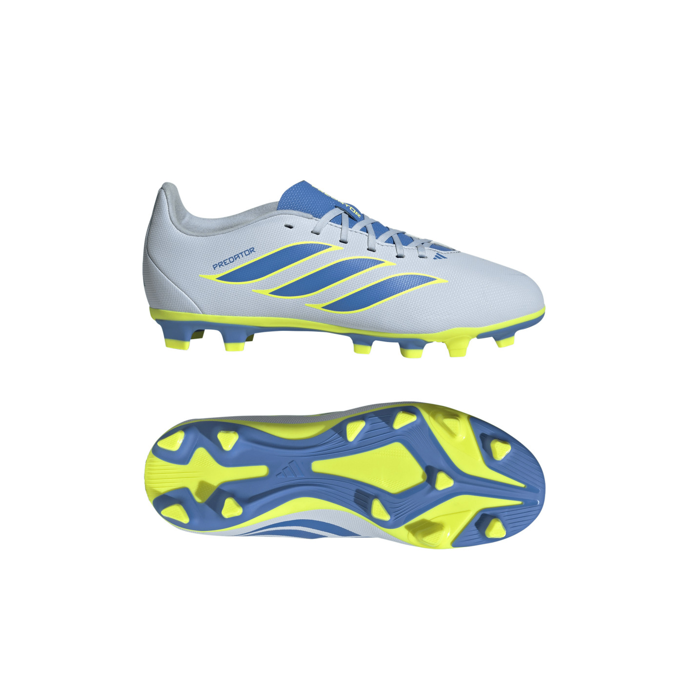 adidas Predator Club Grass/Artificial Grass Football Boots (MG) Kids Light Blue Blue Yellow