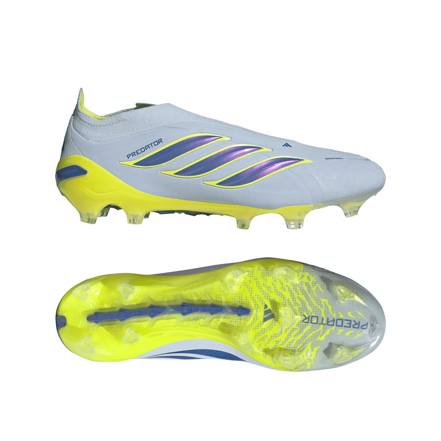 adidas Predator Elite Laceless Grass Football Boots (FG) Light Blue Blue Yellow