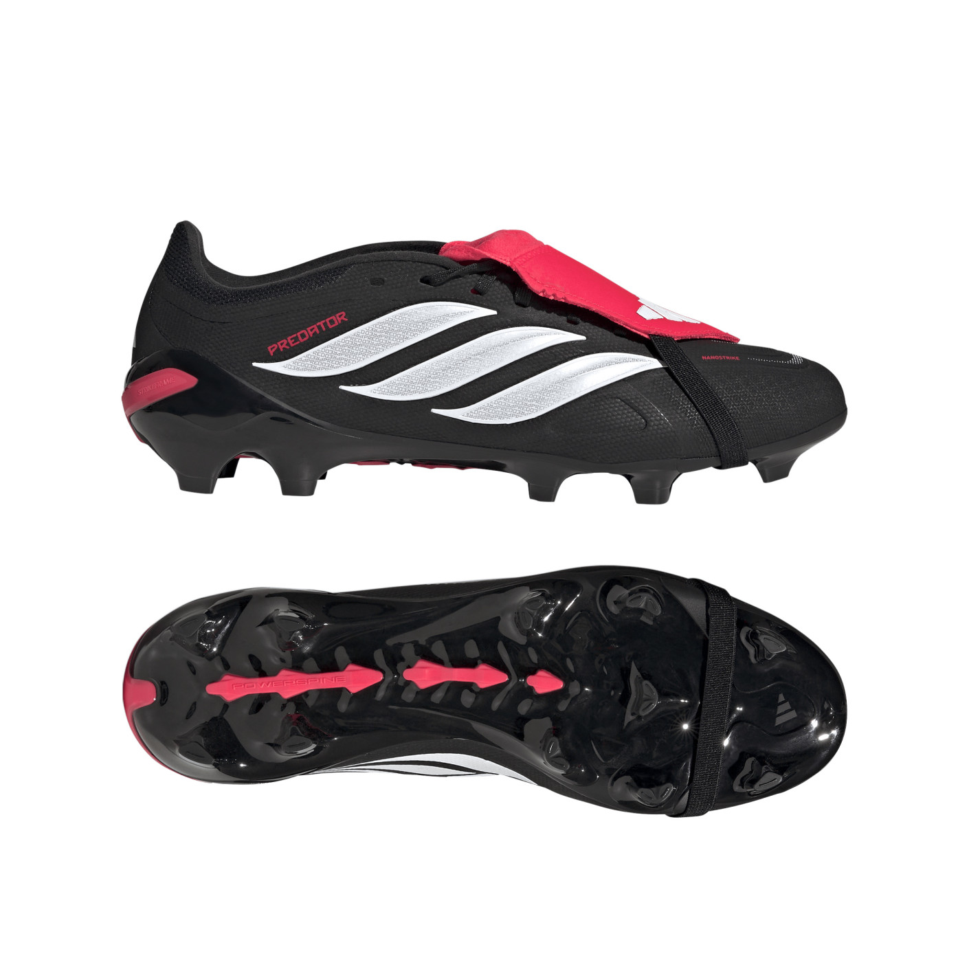 adidas Predator League FT Gras Voetbalschoenen (FG) Zwart Wit Rood