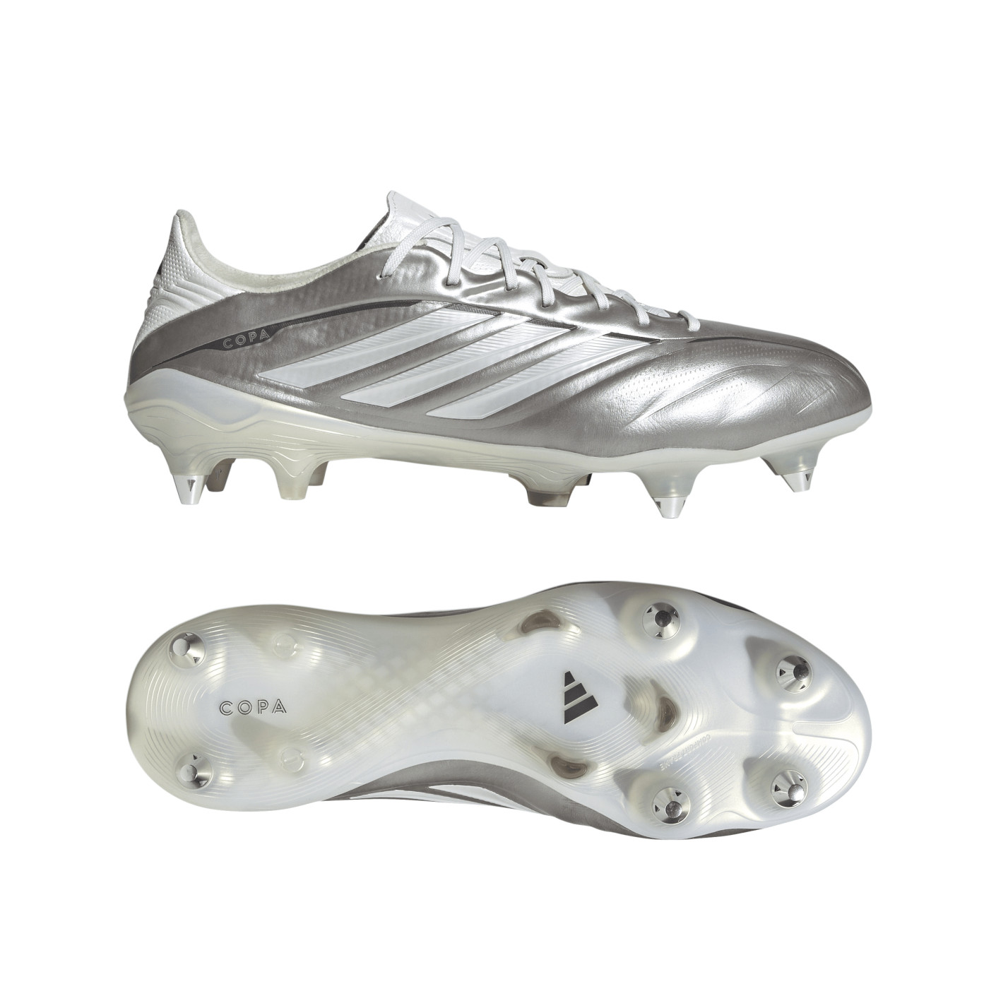 adidas Copa Pure IV Elite Iron Stud Football Boots (SG) Silver White Dark Grey