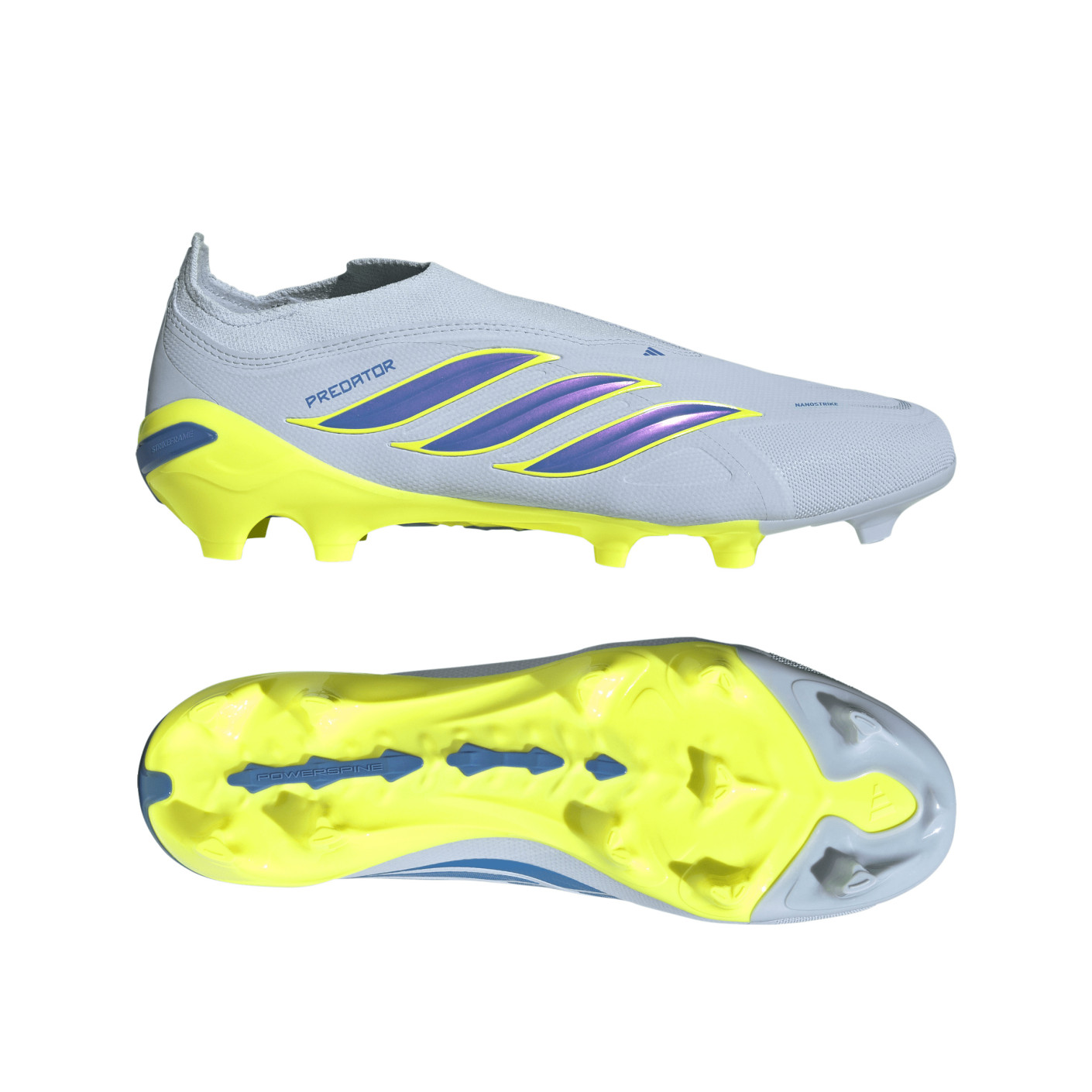 adidas Predator League Veterloze Gras Voetbalschoenen (FG) Lichtblauw Blauw Geel