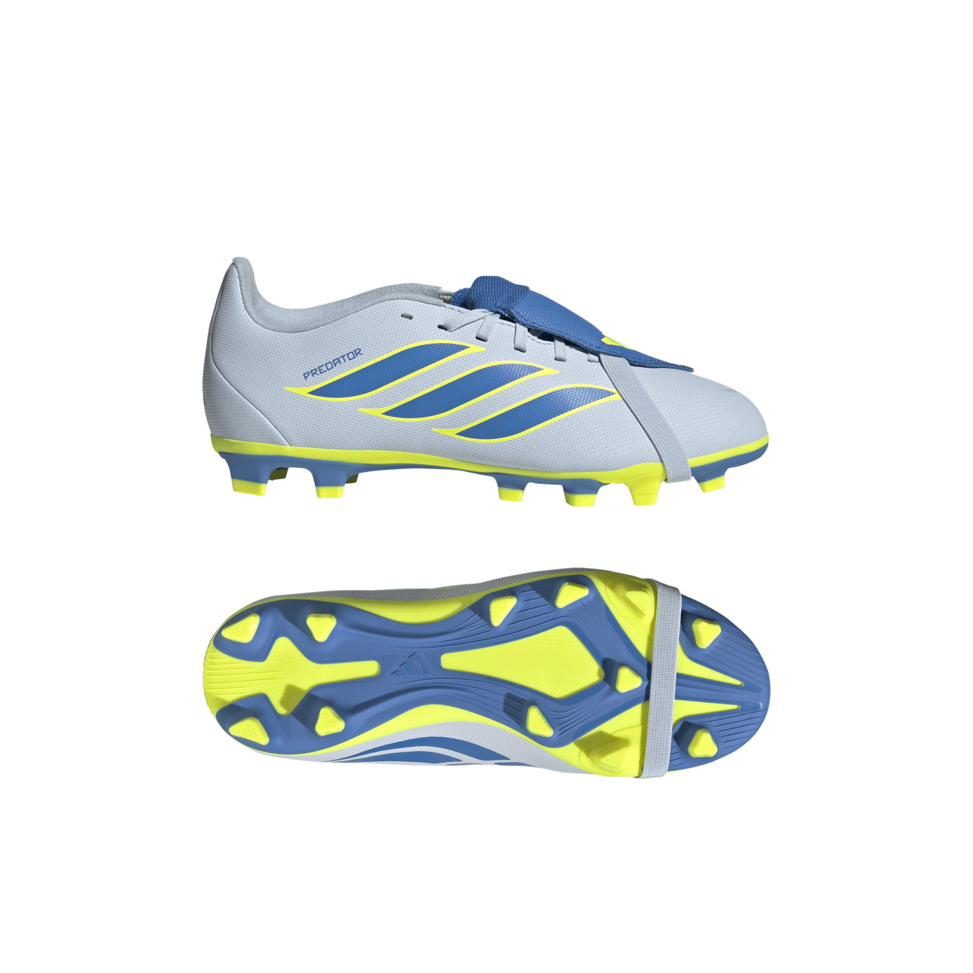 adidas Predator Club FT Gras / Kunstgras Voetbalschoenen (MG) Kids Lichtblauw Blauw Geel