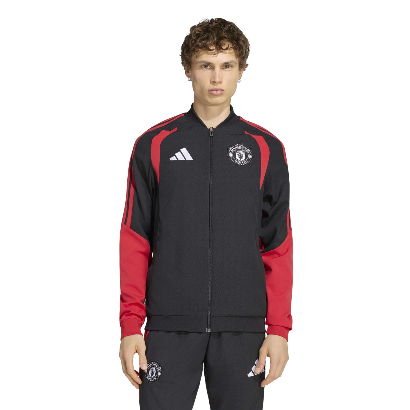 adidas Manchester United Presentation Training Jacket 2026-2027 Black Red White
