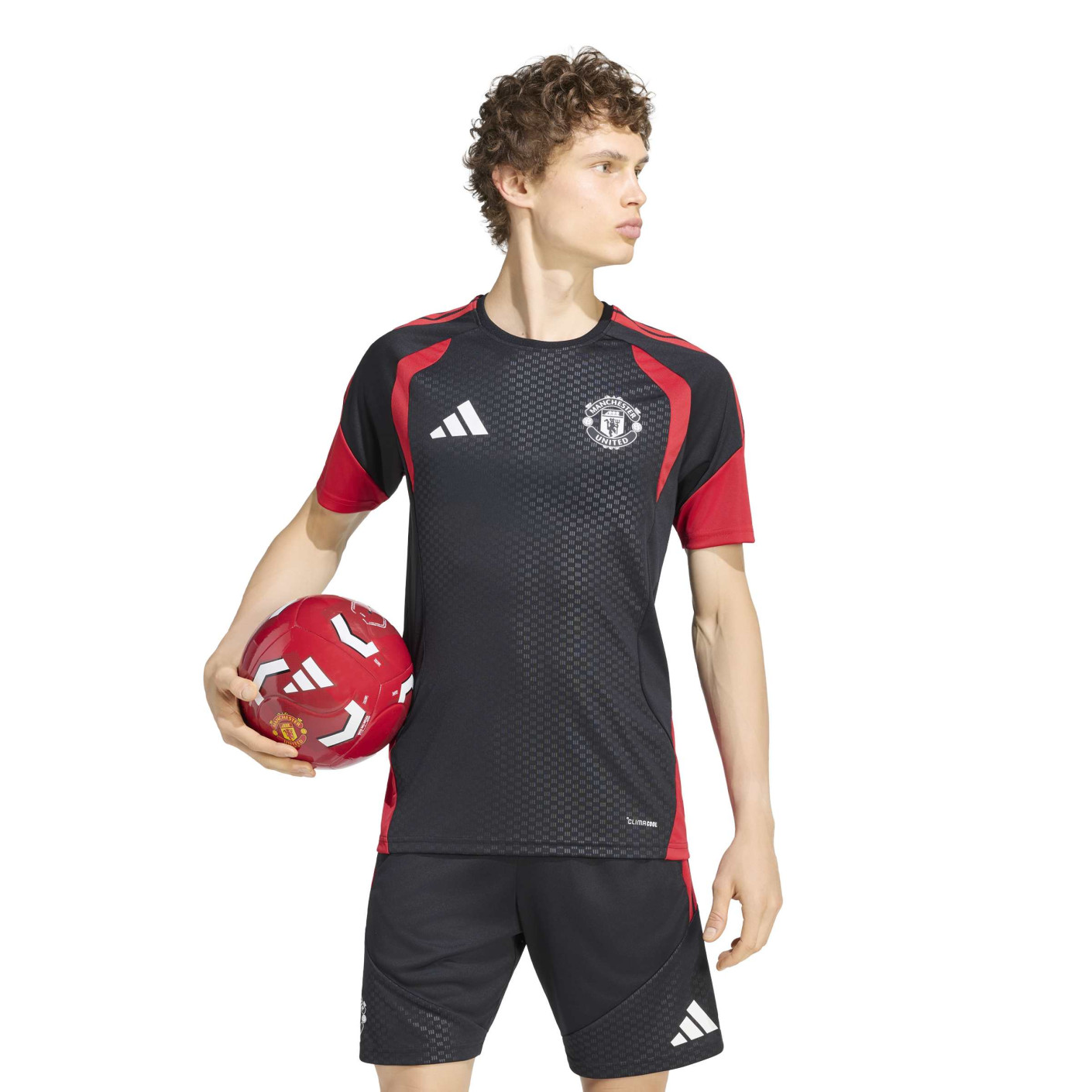 adidas Manchester United Training Shirt 2026-2027 Black Red White