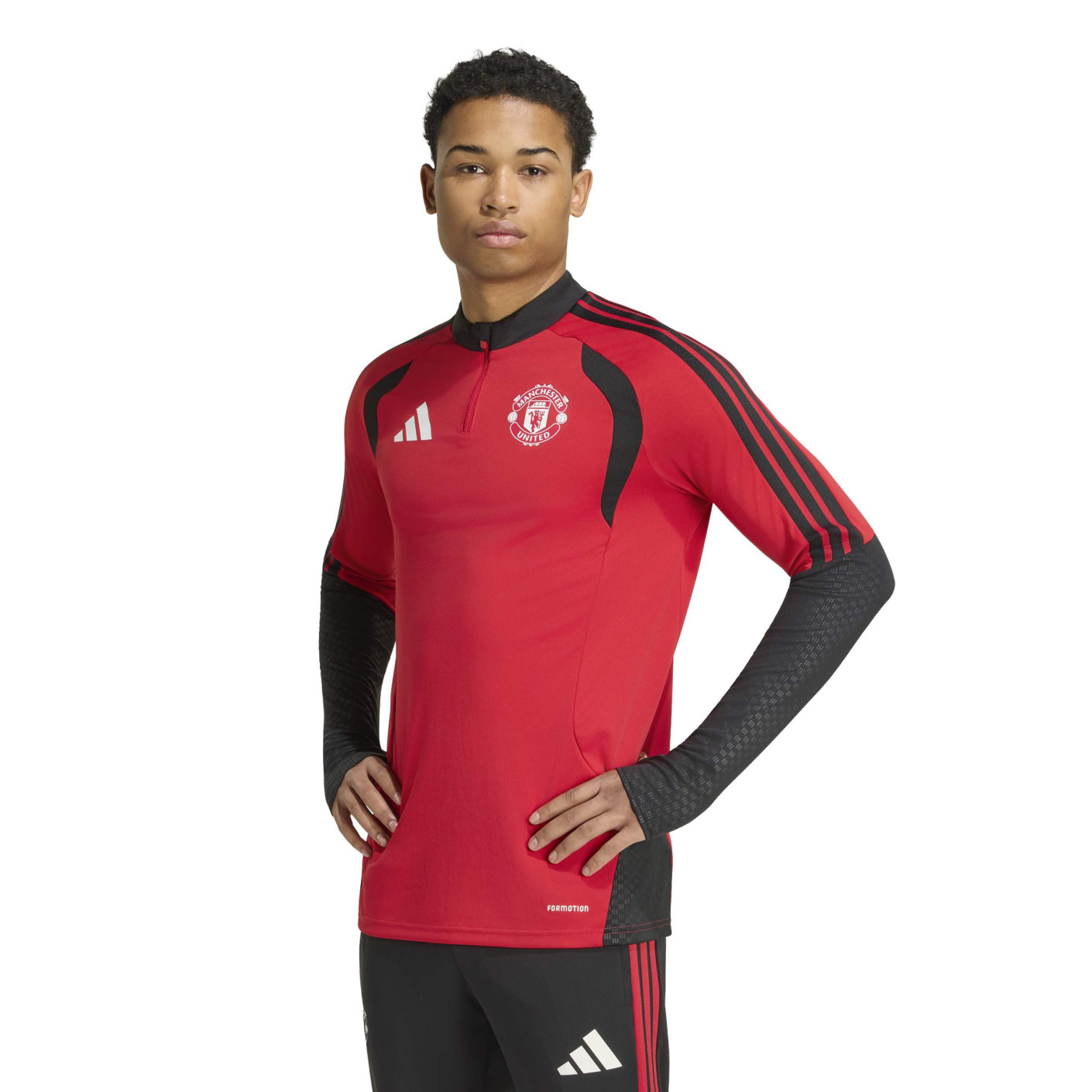 adidas Manchester United Tracksuit 1/4-Zip 2026-2027 Red Black