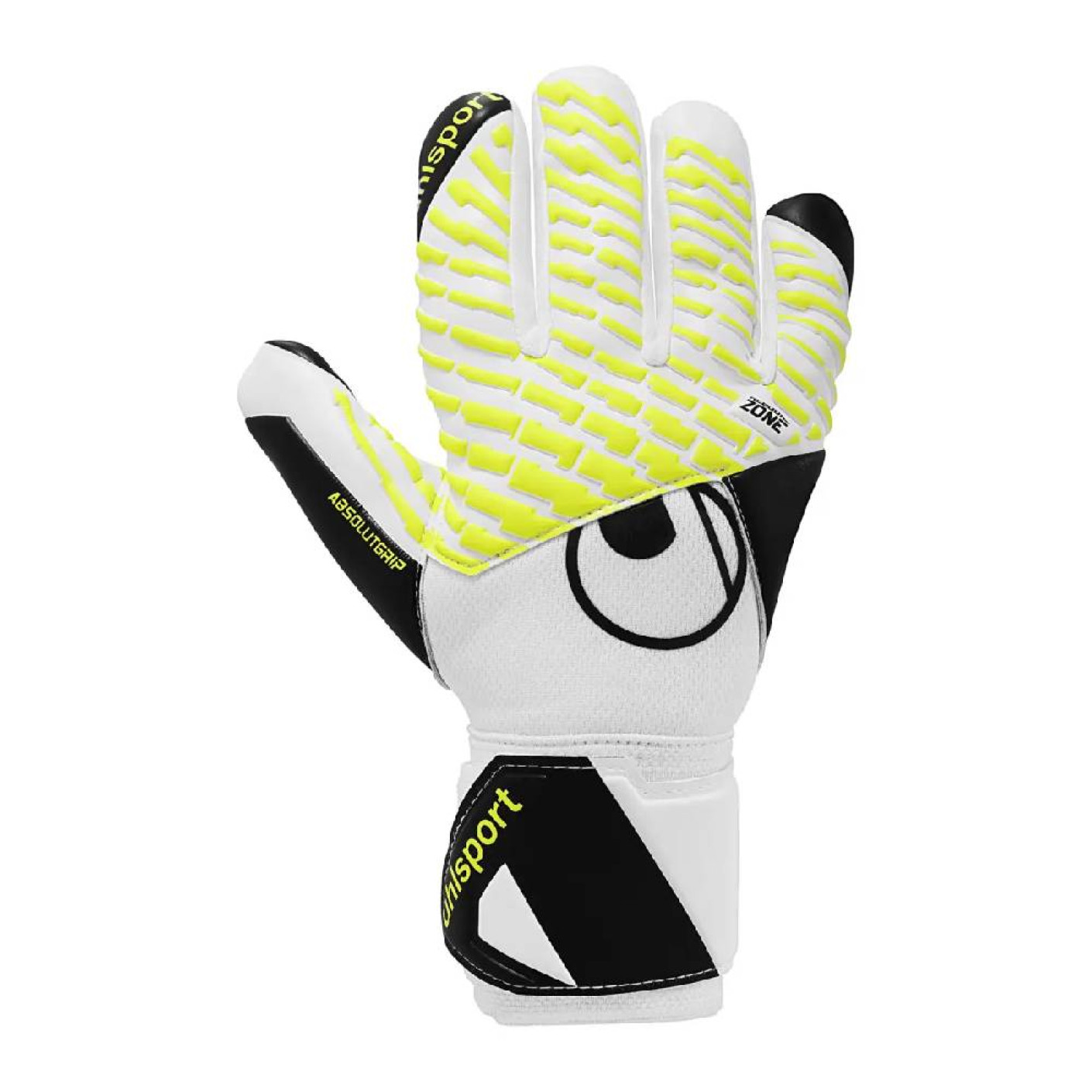 Uhlsport FM Absolutgrip HN Pro Goalkeeper Gloves Kids White Black Neon Yellow