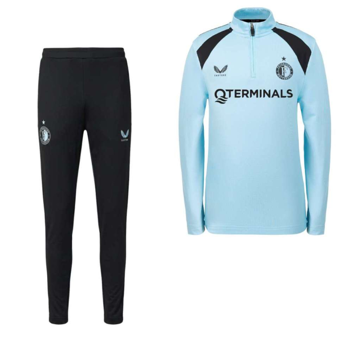 Castore Feyenoord Trainingspak 1/4-Zip 2026-2027 Kids Lichtblauw Zwart