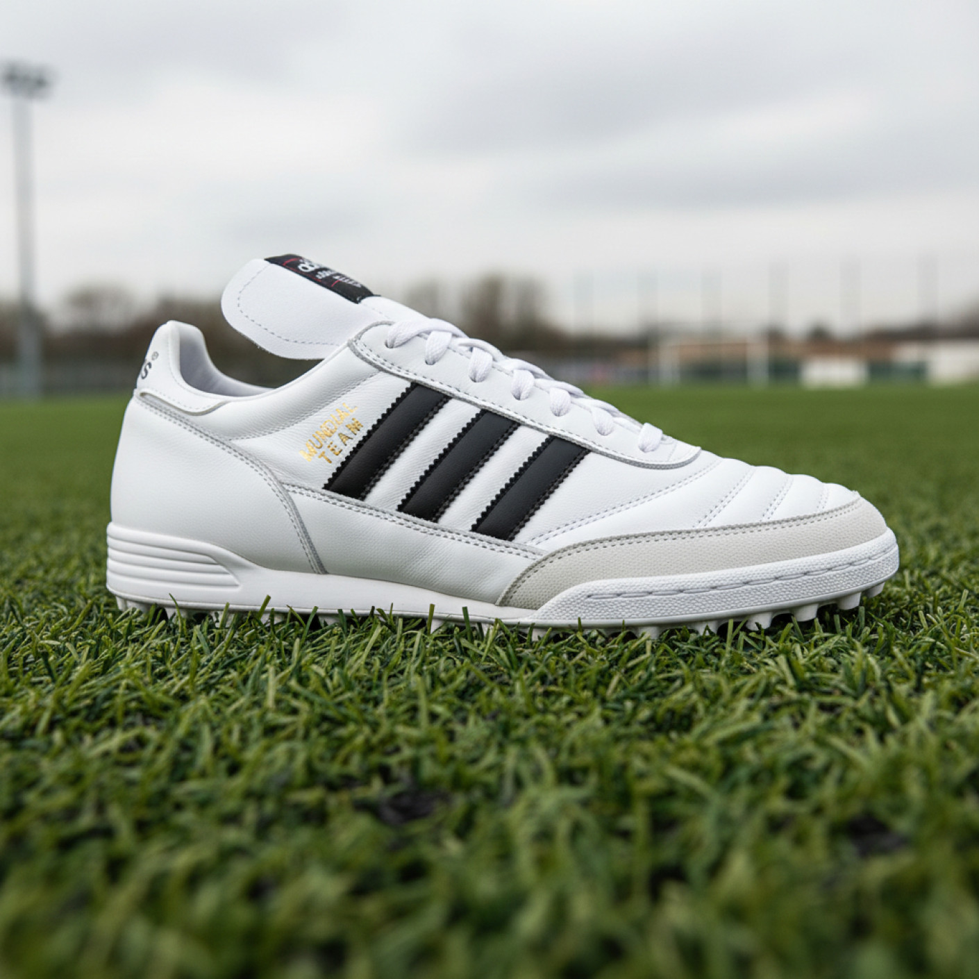 adidas Mundial Team Turf Football Shoes (TF) White Black Gold