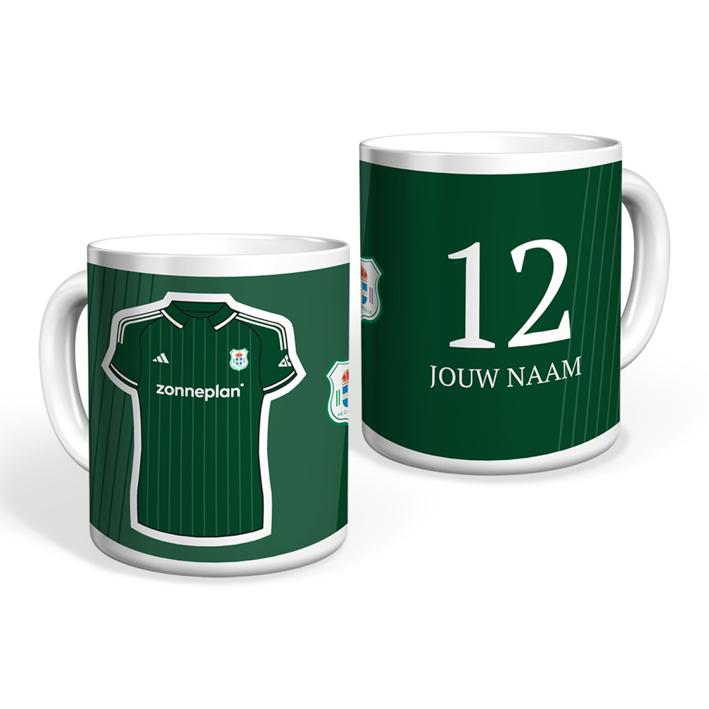 PEC Zwolle Mug Away Shirt 2026-2027 Personalised