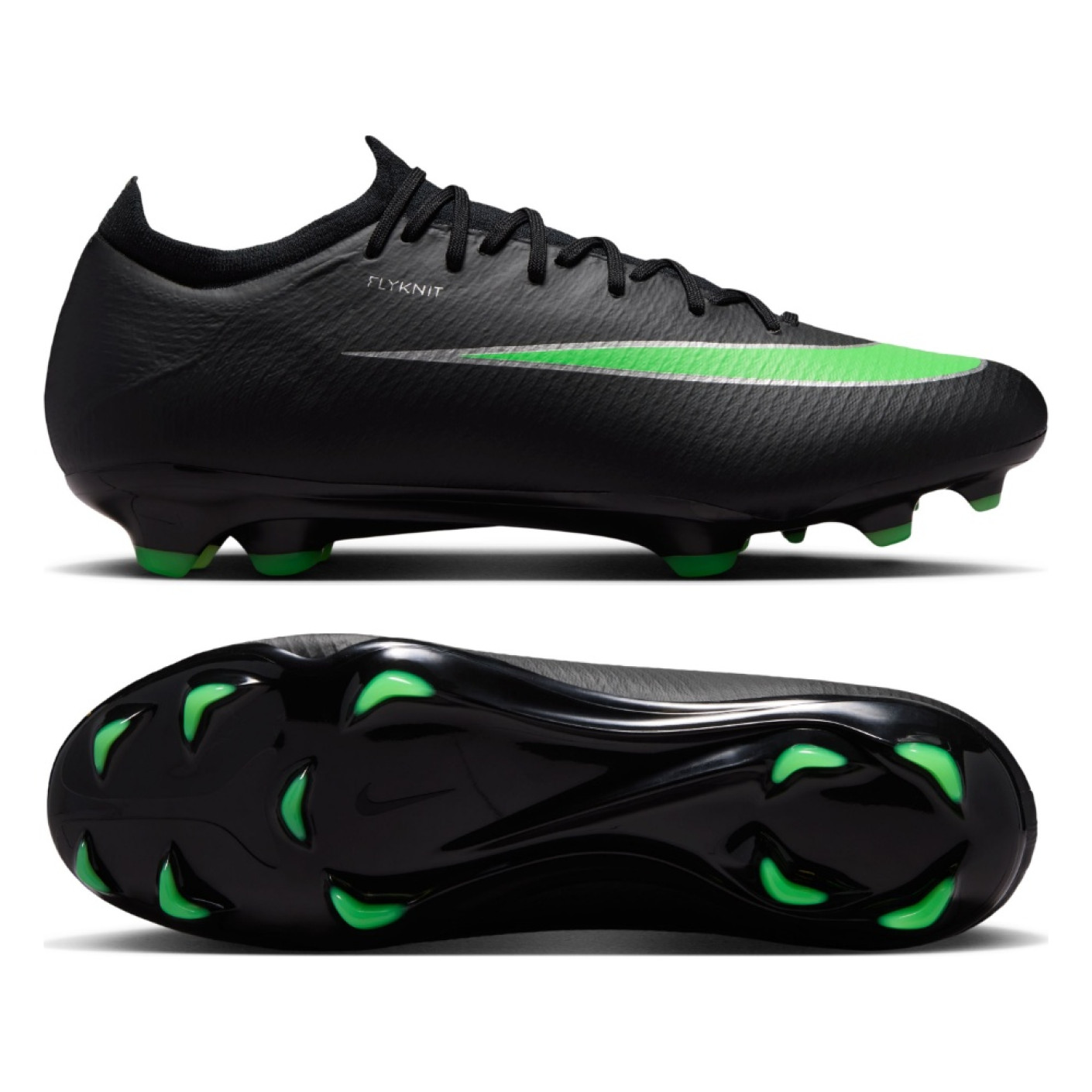 Nike Mercurial Vapor 17 Pro Gras (FG) Football Boots (FG) Black Bright Green Silver Grey