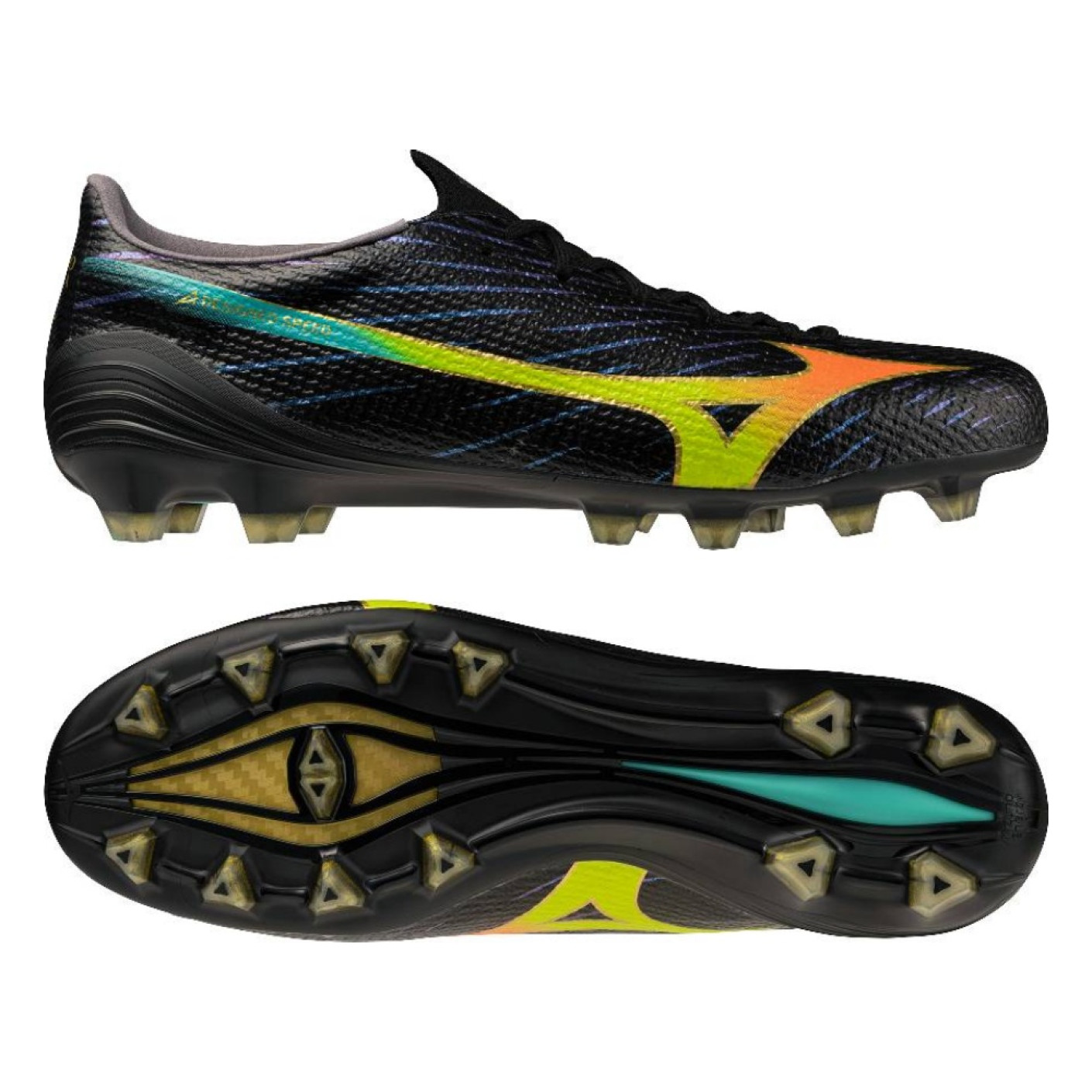 Mizuno Alpha III Japan Grass Football Boots (FG) Black Lava Orange