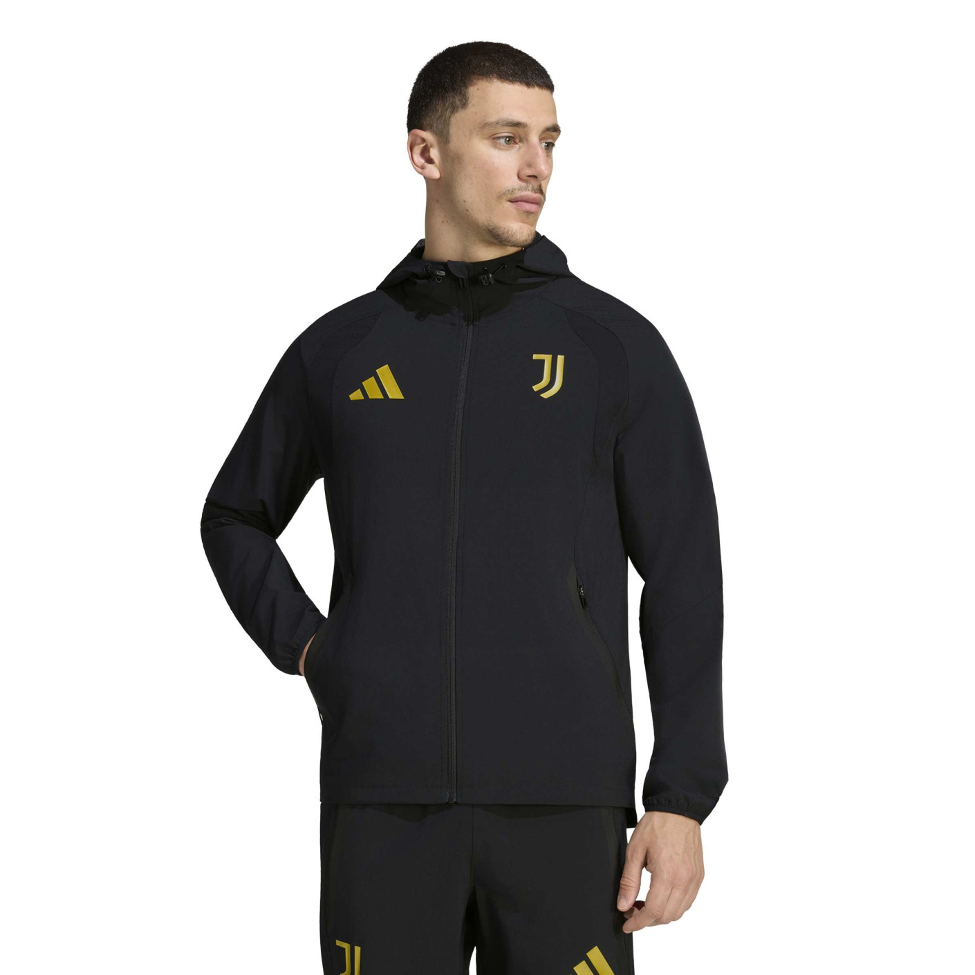 adidas Juventus Tiro Travel Training Jacket 2026-2027 Black Gold