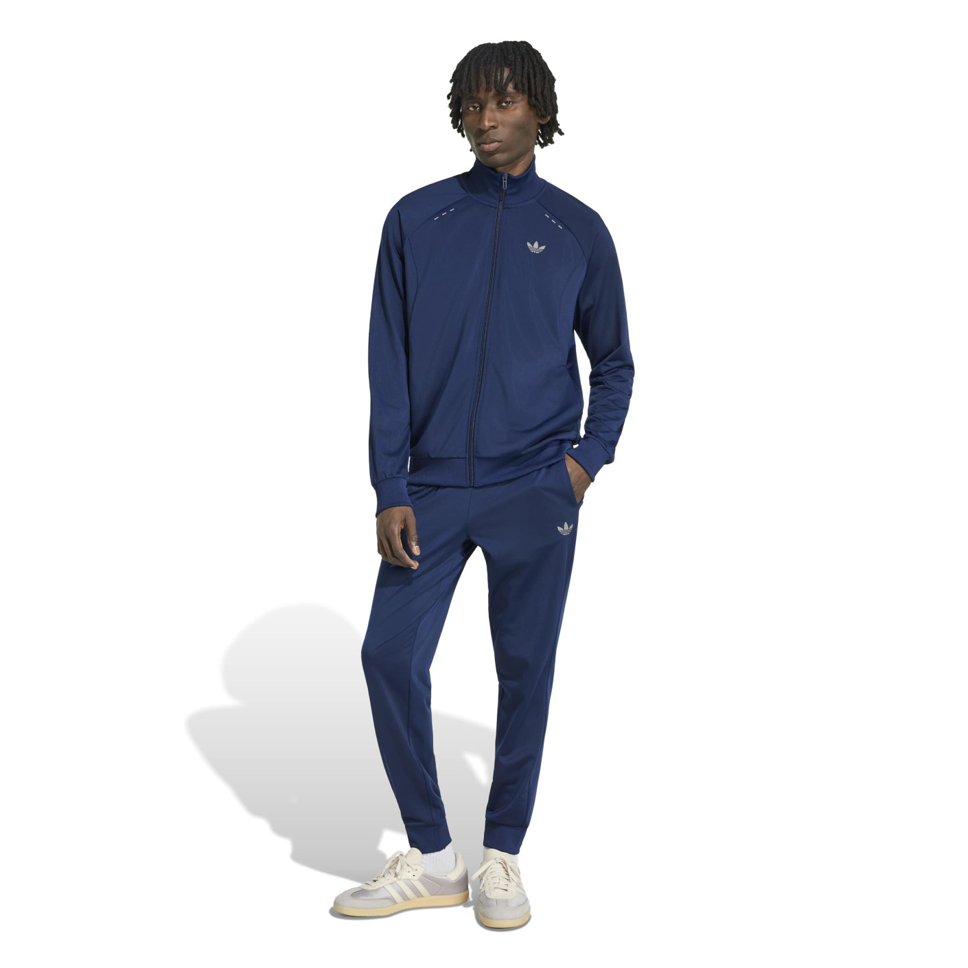 adidas Tech Essential Trainingspak Donkerblauw Zilver