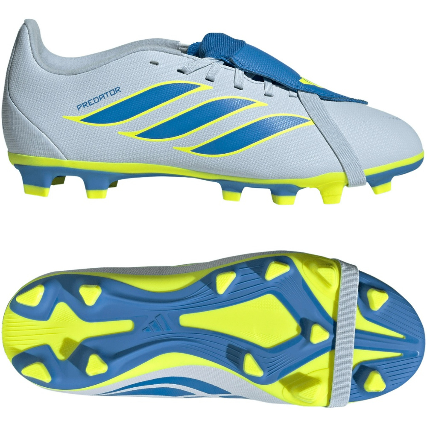 adidas Predator Club FT Grass/Artificial Grass Football Boots (MG) Kids Light Blue Blue Yellow