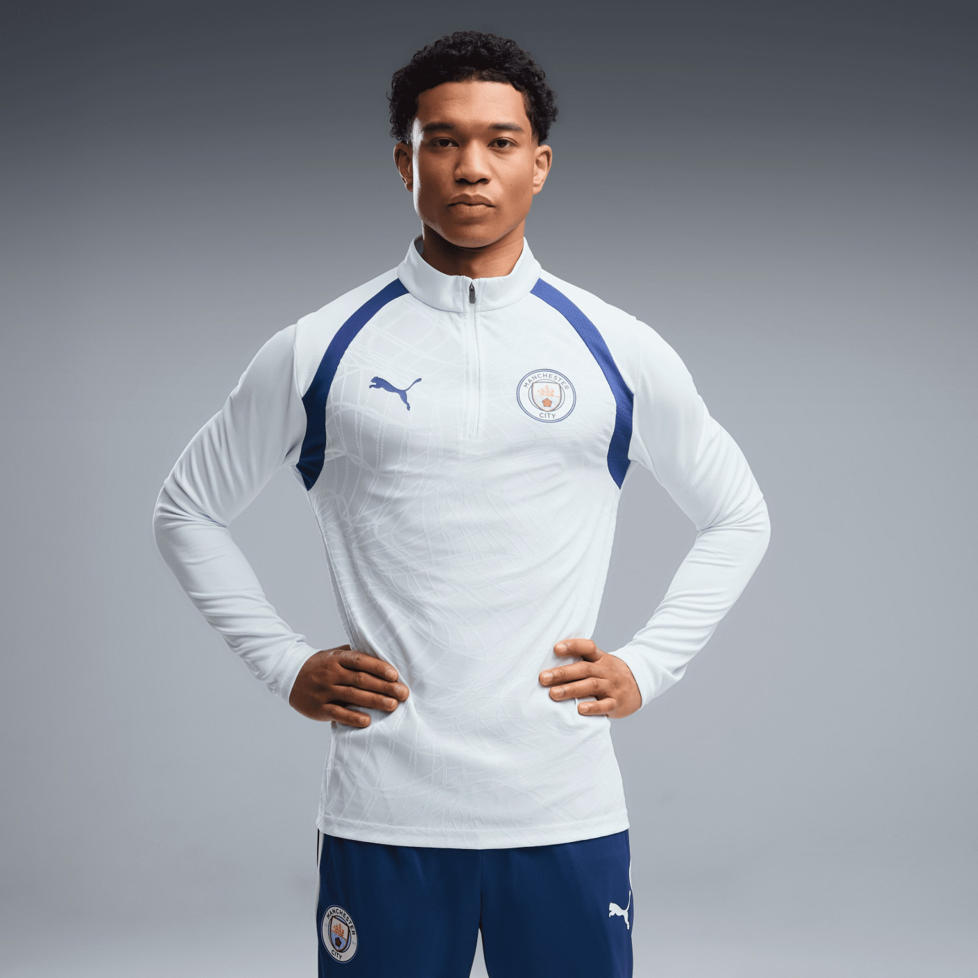 PUMA Manchester City Trainingspak 1/4-Zip 2026-2027 Lichtblauw