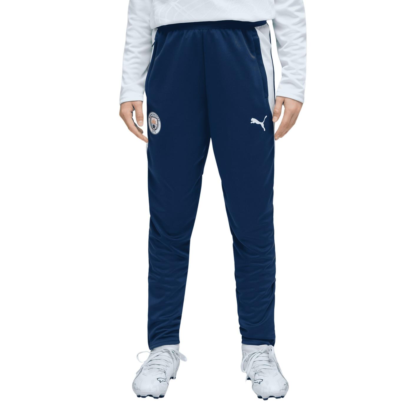 PUMA Manchester City Trainingsbroek 2026-2027 Kids Donkerblauw Lichtblauw