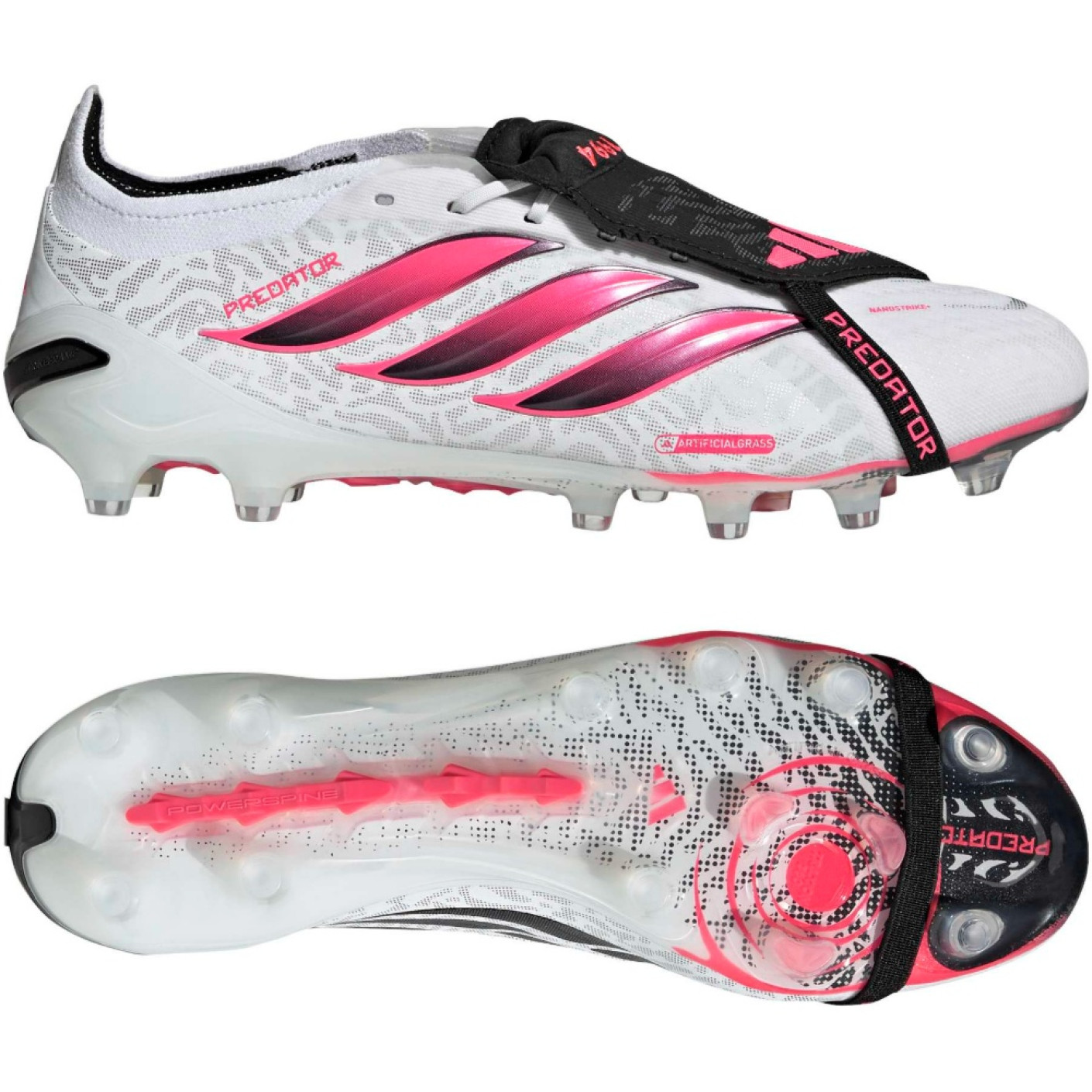 adidas Predator Elite FT Artificial Grass Football Boots (AG) White Black Pink