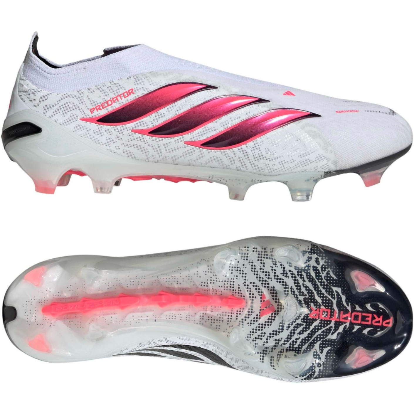 adidas Predator Elite Veterloze Gras Voetbalschoenen (FG) Wit Zwart Roze