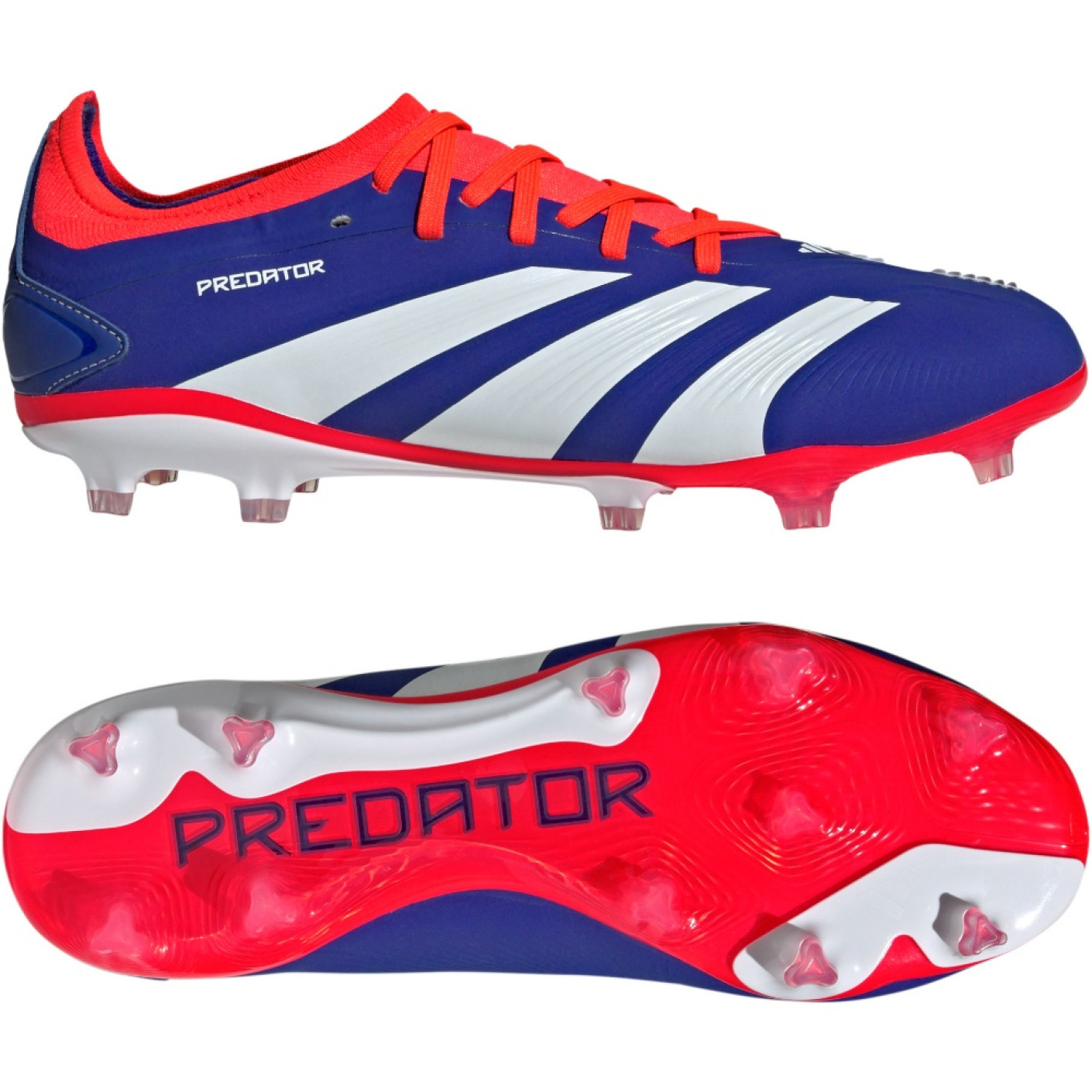 adidas Predator Pro Gras Voetbalschoenen (FG) Blauw Wit Rood