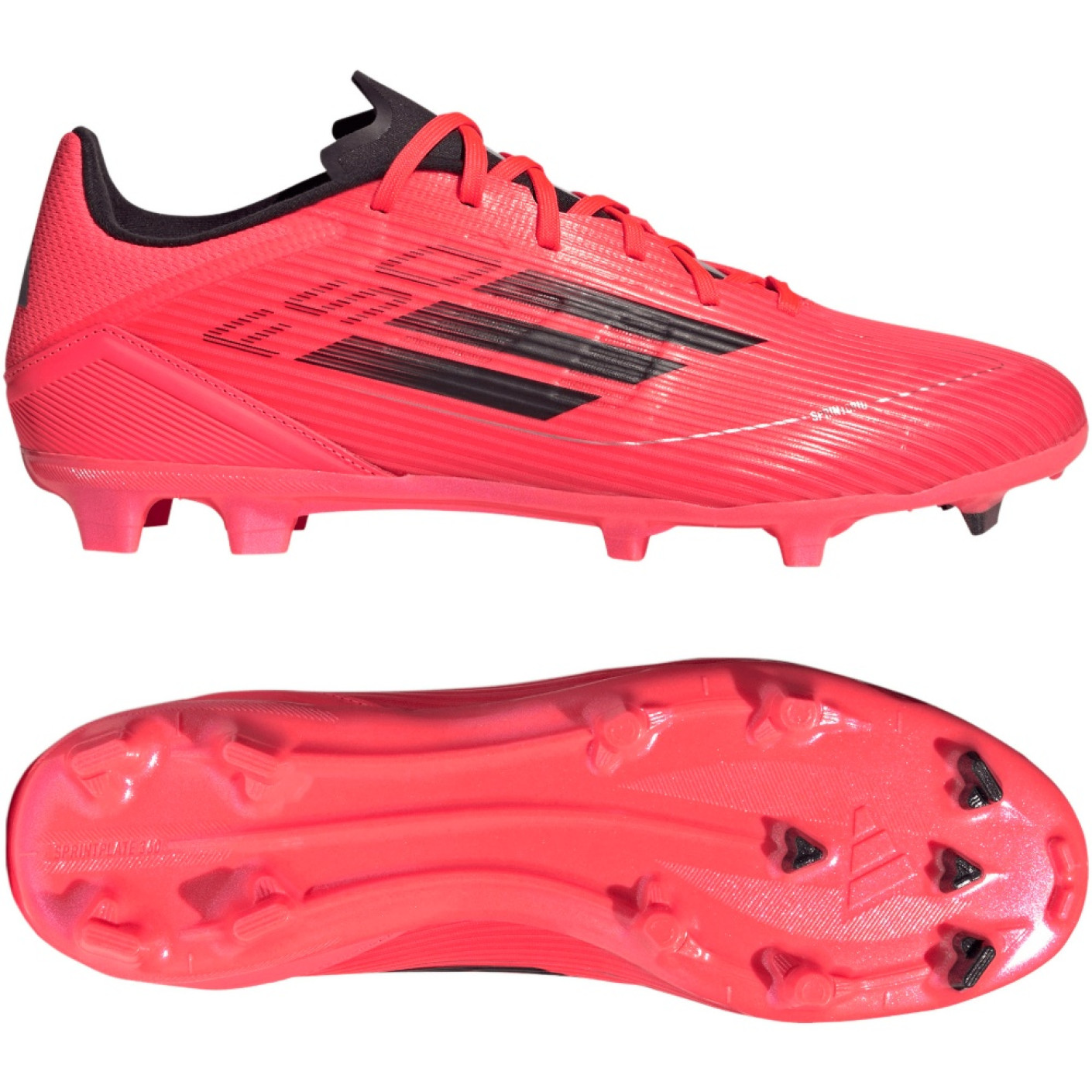 adidas F50 League Gras / Kunstgras Voetbalschoenen (MG) Felrood Zwart Zilver