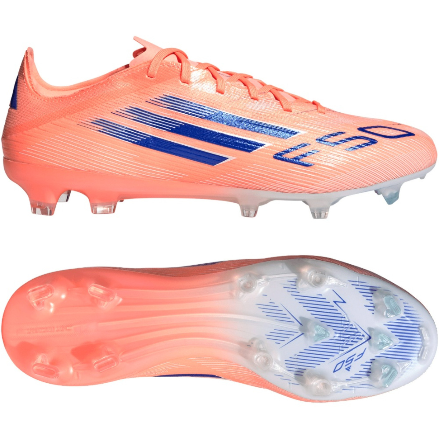 adidas F50 Pro Gras Football Boots (FG) Orange Blue White