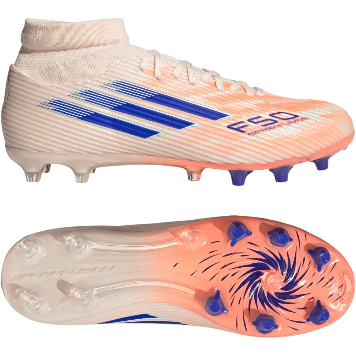 adidas F50 Sparkfusion League Grass/Artificial Grass Football Boots (MG) Women's Orange Blue
