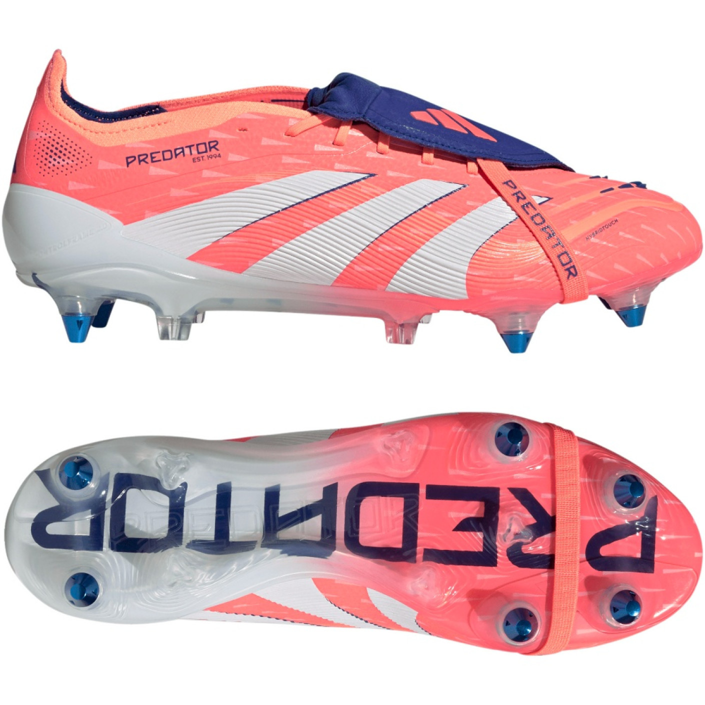 adidas Predator Elite FT IJzeren-Nop Voetbalschoenen (SG) Oranje Wit Blauw