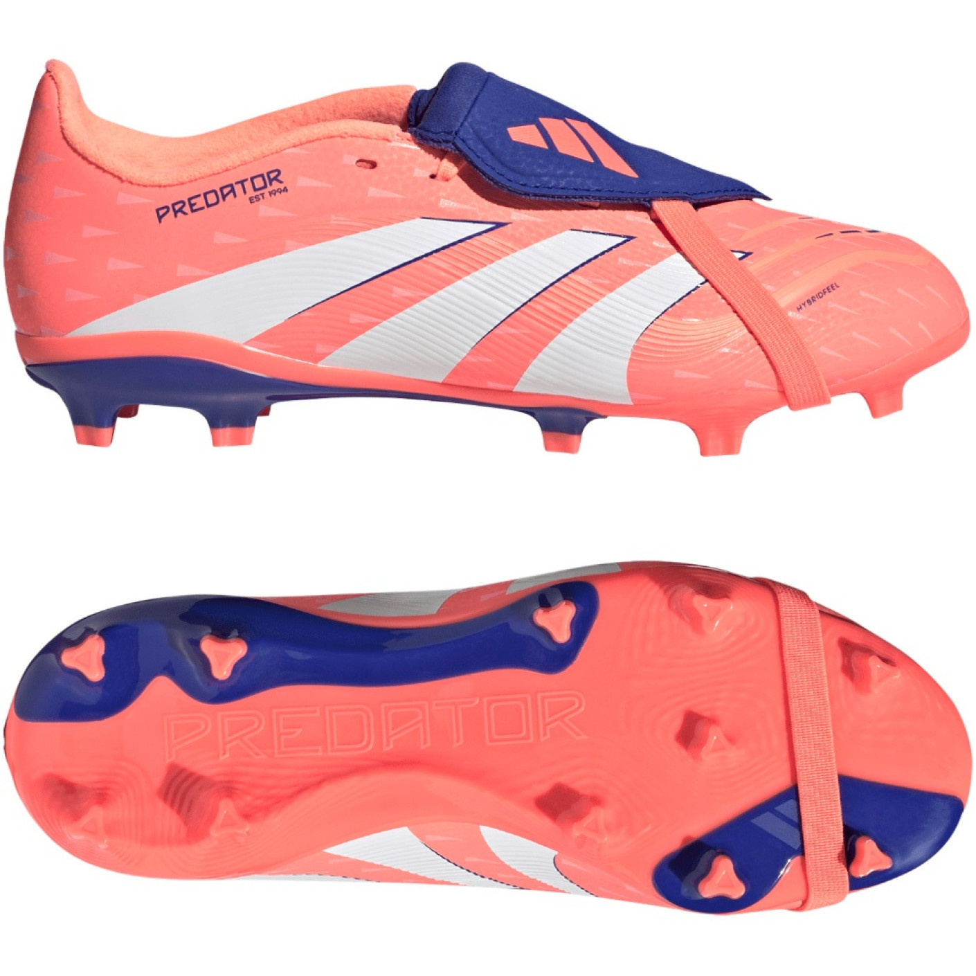 adidas Predator League FT Gras / Kunstgras Voetbalschoenen (MG) Oranje Wit Blauw