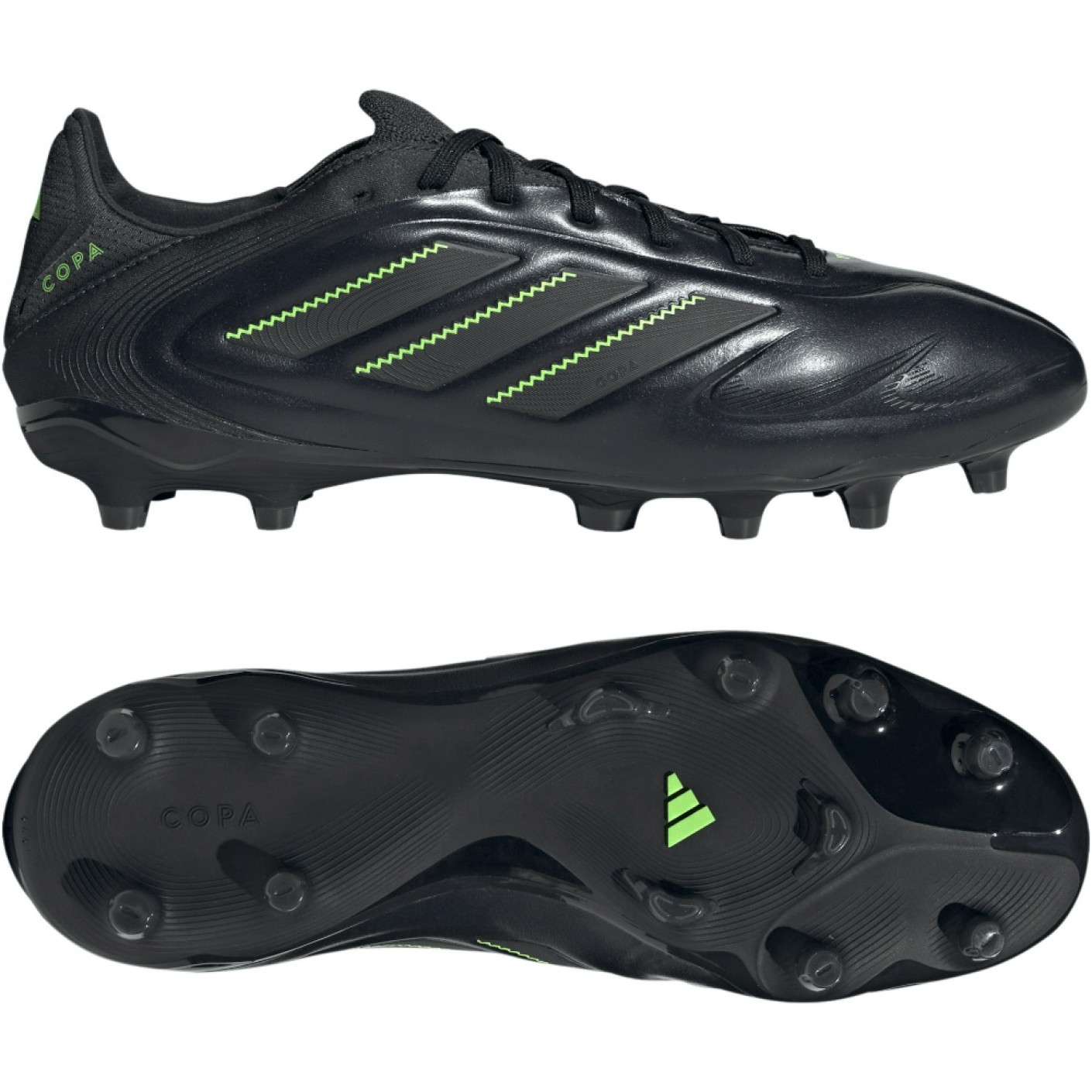 adidas Copa Pure III Pro Gras Football Boots (FG) Black Dark Grey Green